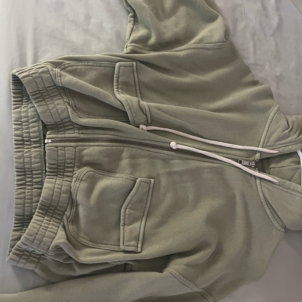 Aerie Green Joggers Elastic Waistband Soft Material